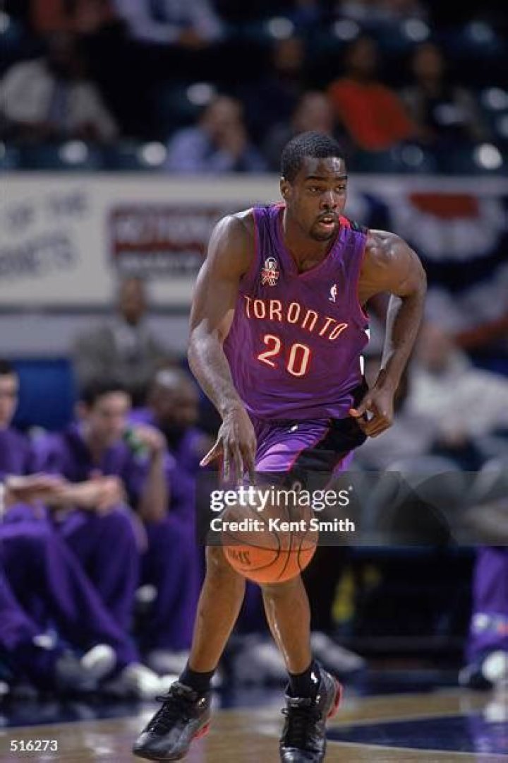 Alvin in his purple Raptors Jersey