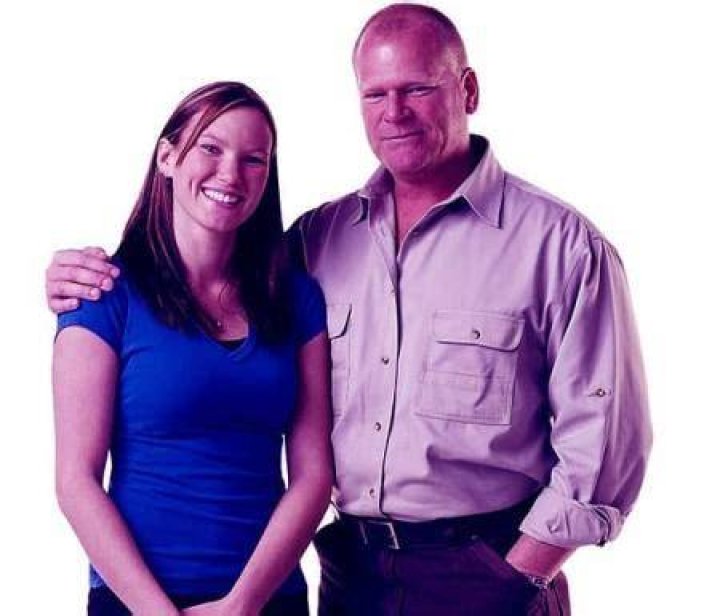 Amanda Holmes with her father
