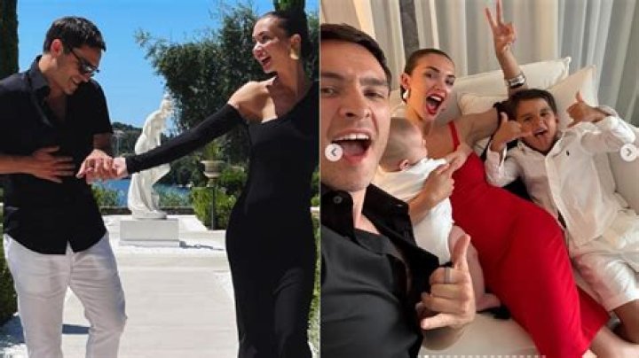 Amy with her husband, enjoying her happy married life.