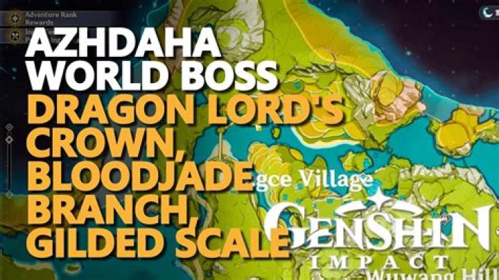 Azhdaha boss drop Bloodjade Branch (Image via Genshin Impact)