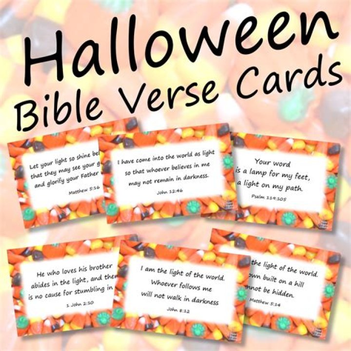 Bible Verse Label for Halloween Candy Bible Verse Label for Halloween Candy
