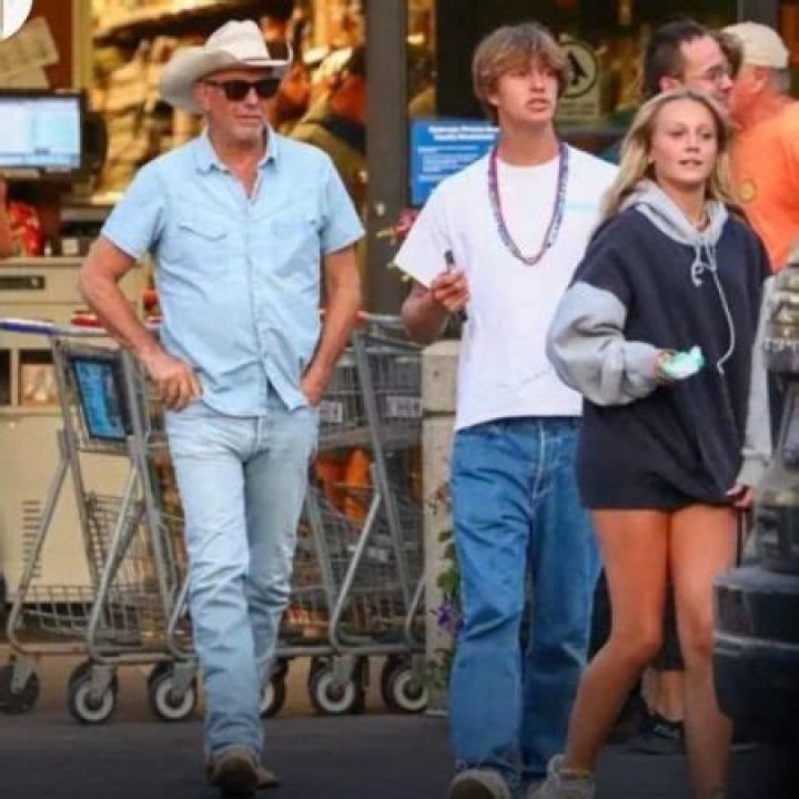 Cayden Wyatt Costner was photographed with his father and sister.