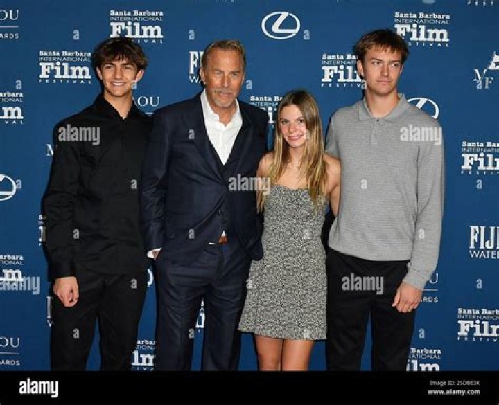 Cayden Wyatt Costner with father, Kevin Costner, and younger brother, Hayes Costner 