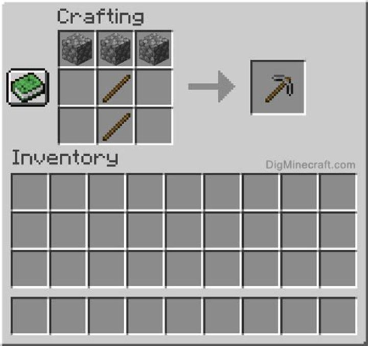 How to Make an Observer in Minecraft 6 Crafting a stone pickaxe