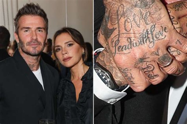David Beckham gets naked Posh tattoo