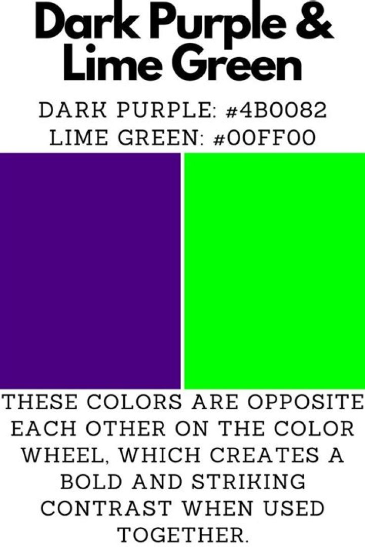 Does Purple match Green?
