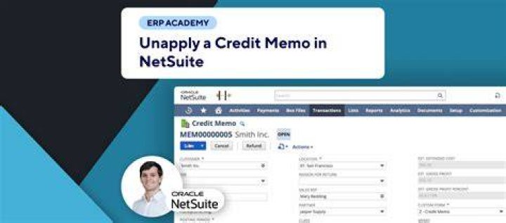 How do I Unapply a credit memo in netsuite?