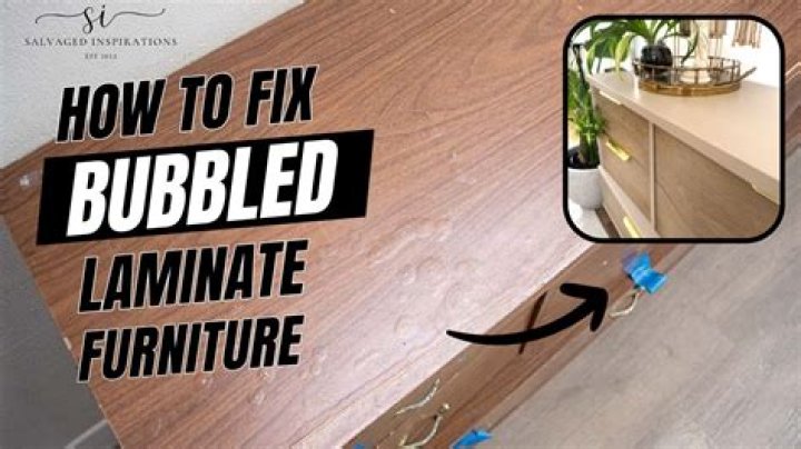 How do you fix bubbles in laminate cabinets?