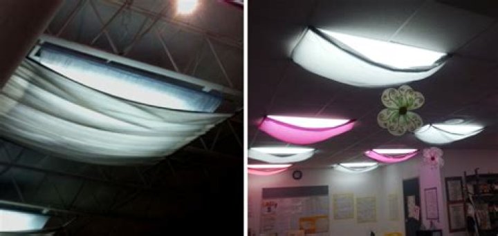 How do you soften overhead fluorescent lights?