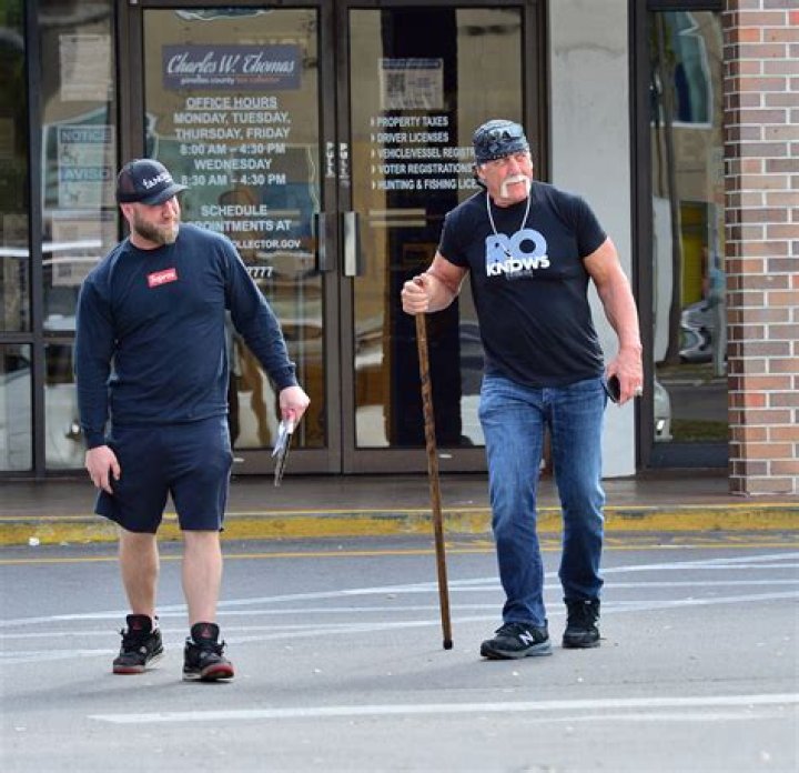Hulk Hogan was spotted walking with his son 