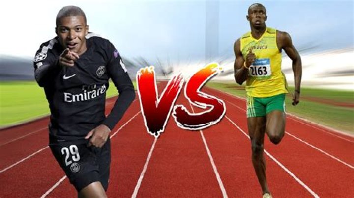 Is Mbappe faster than Usain Bolt?