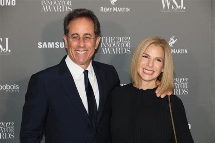Jerry Seinfeld with his spouse, Jessica Seinfeld
