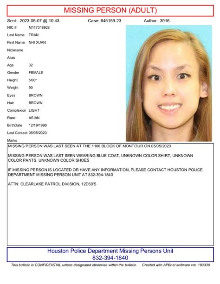Nhi Tran missing
