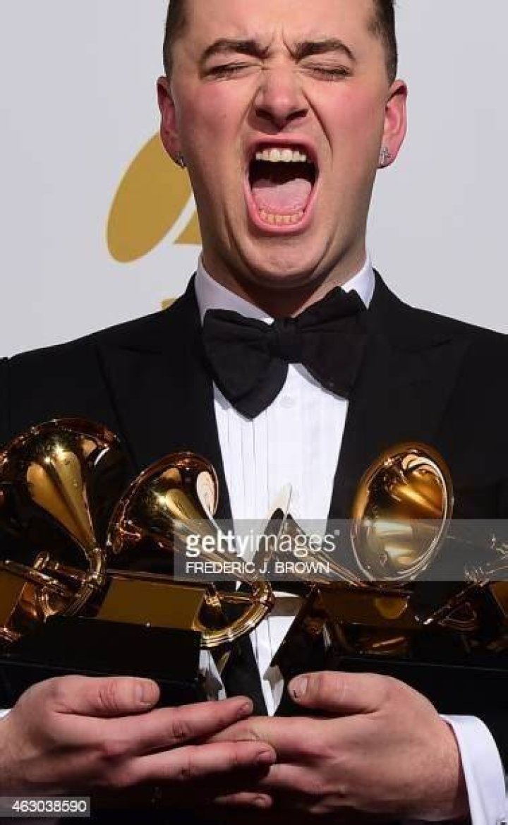 Sam after winning four Grammy Awards (Source: BBC)