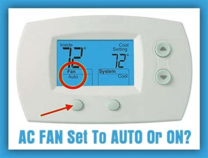 Should thermostat be on fan or auto for heat?