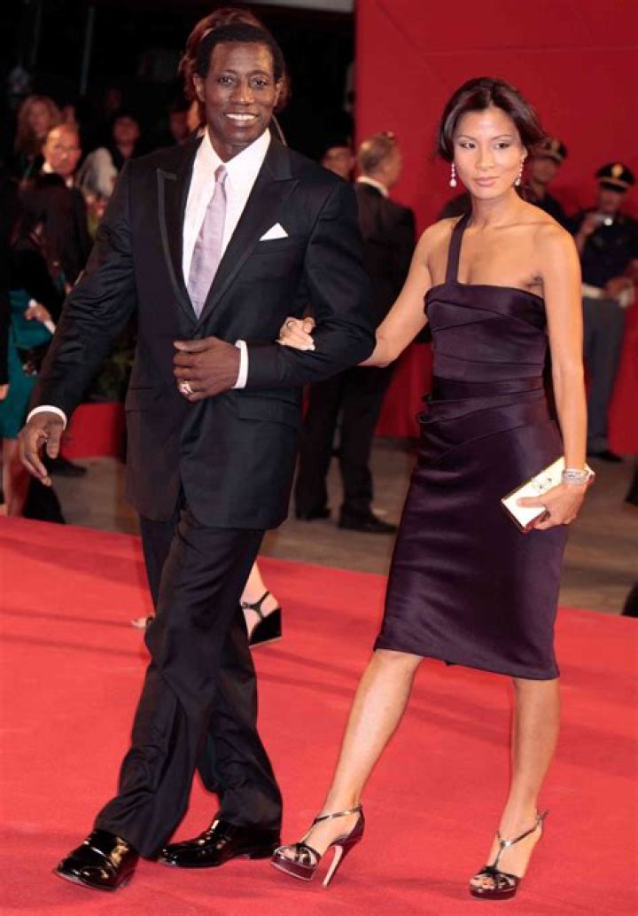 Wesley Snipes with his wife