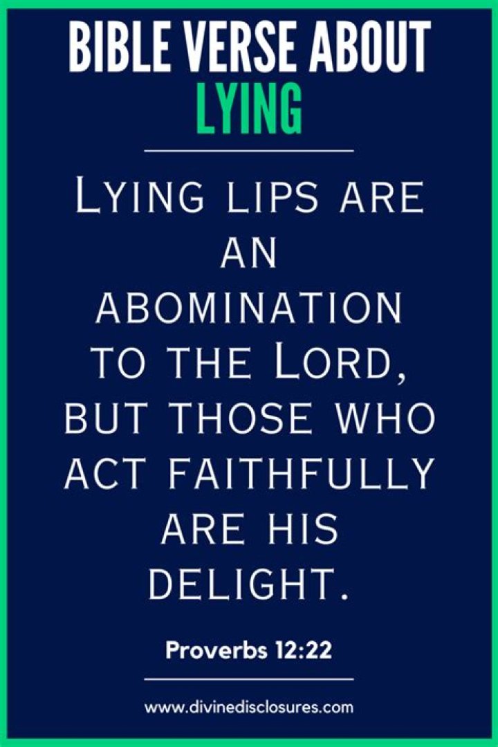 What are some Bible verses about lying?