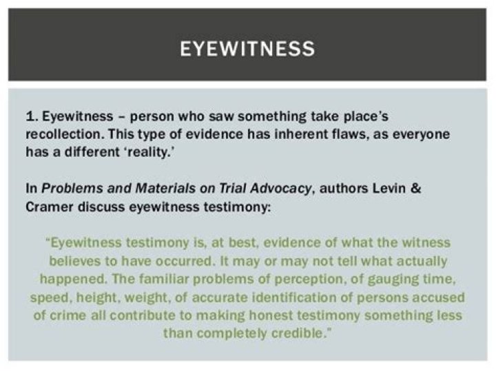 What are the types of testimony?