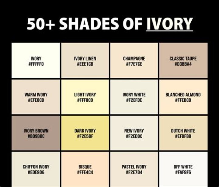 What Colour is ivory white?