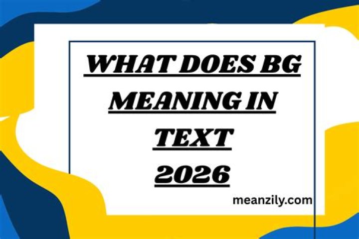 What does BG mean French?