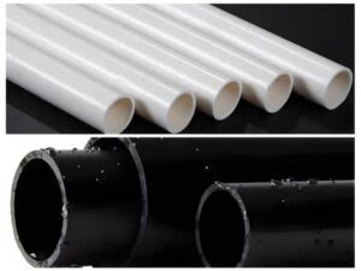 What is the difference between black and white PVC pipe?
