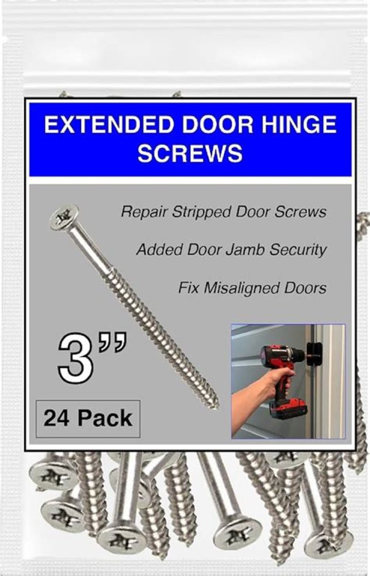 What size screws exterior door?