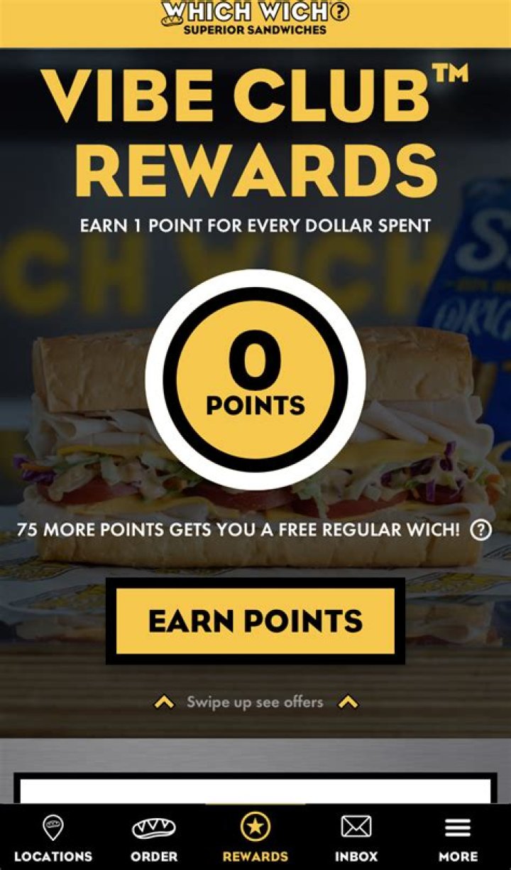 Which Wich rewards program?